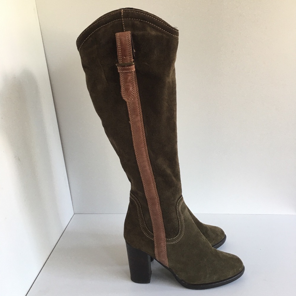Fabianelli EU 36 Green Suede High Boots